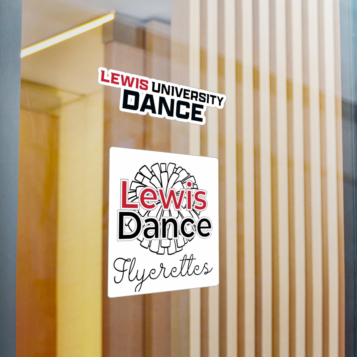 Lewis University Dance stickers Kiss-Cut Vinyl Decals | Flyerettes logo