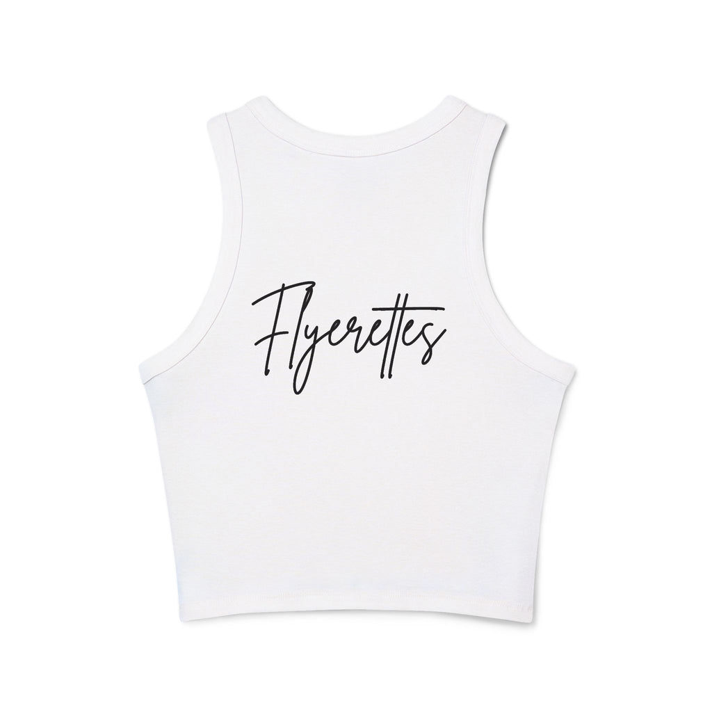 Flyerettes Script Logo Racer Tank Top | Lewis Dance Performance Crop Tank