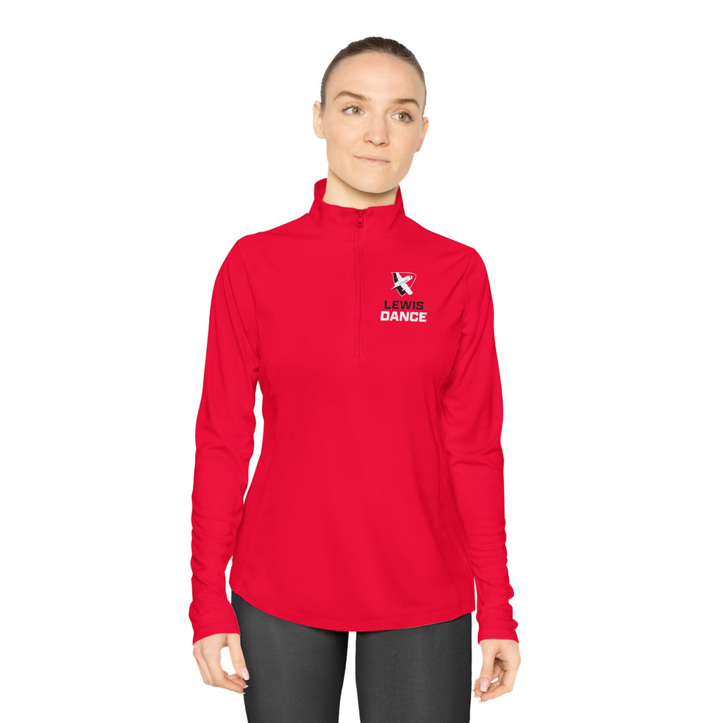 Lewis Dance Women's Quarter-Zip Performance Pullover | Lightweight Team Warm-Up Jacket