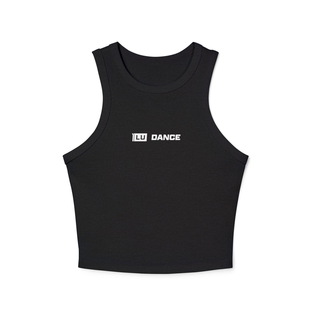 Flyerettes Script Logo Racer Tank Top | Lewis Dance Performance Crop Tank