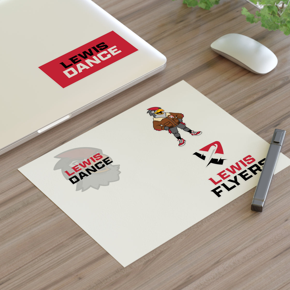 Lewis Dance & Flyers Sticker Sheet — School Spirit Logo Sticker Set