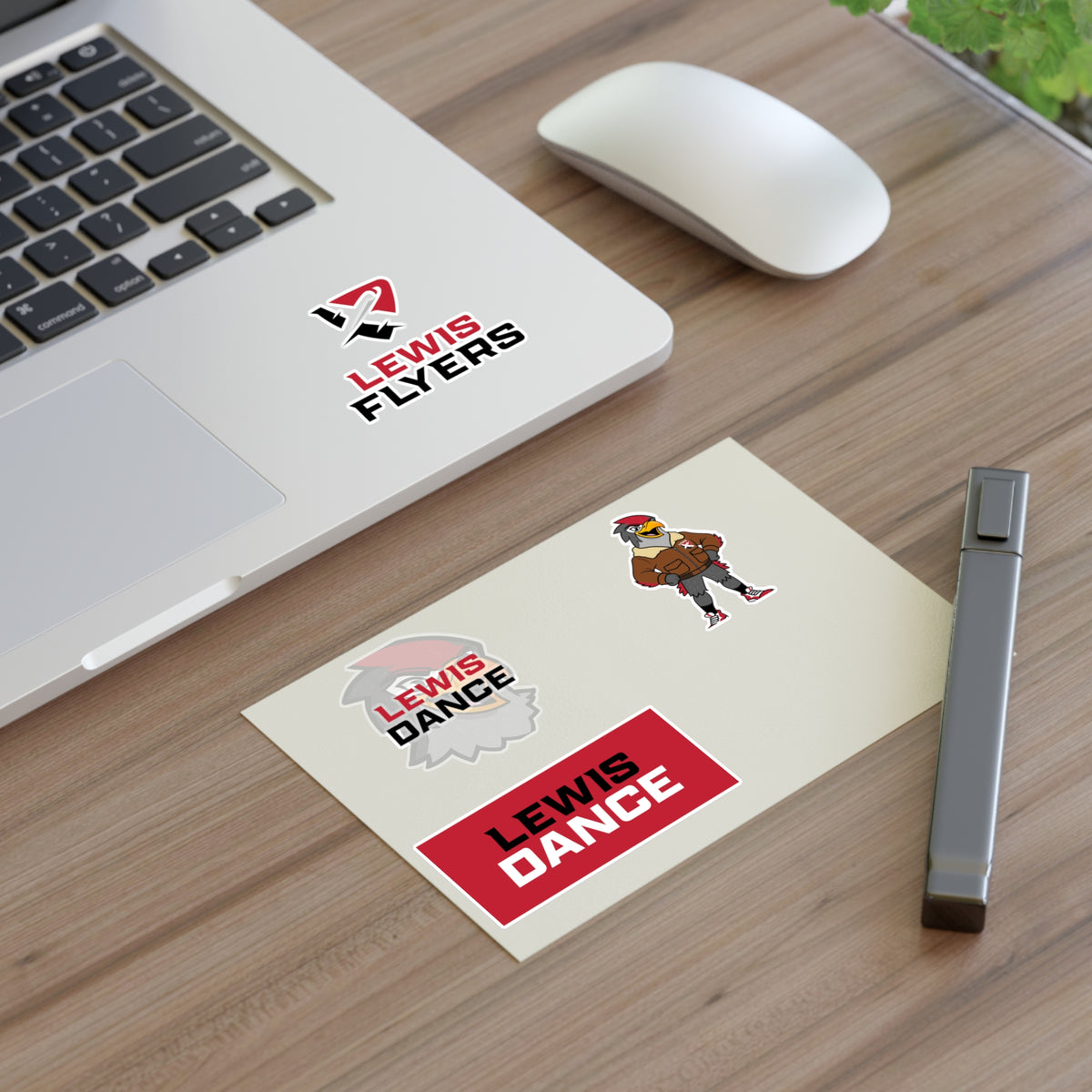 Lewis Dance & Flyers Sticker Sheet — School Spirit Logo Sticker Set