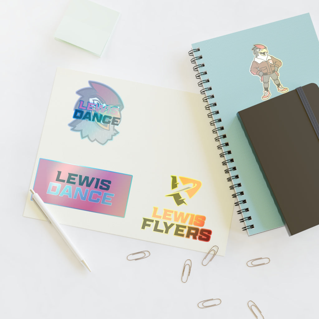 Lewis Dance & Flyers Sticker Sheet — School Spirit Logo Sticker Set