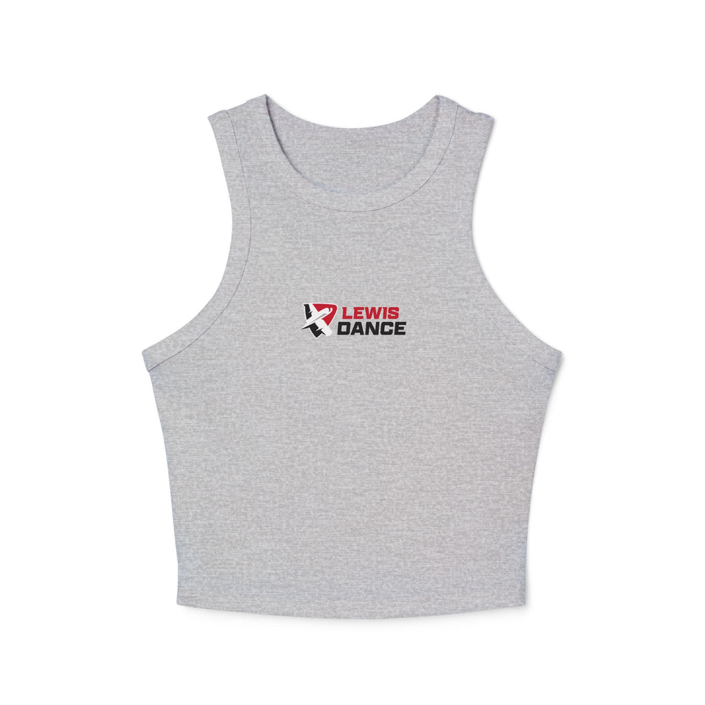 Flyerettes Script Logo Racer Tank Top | Lewis Dance Performance Crop Tank