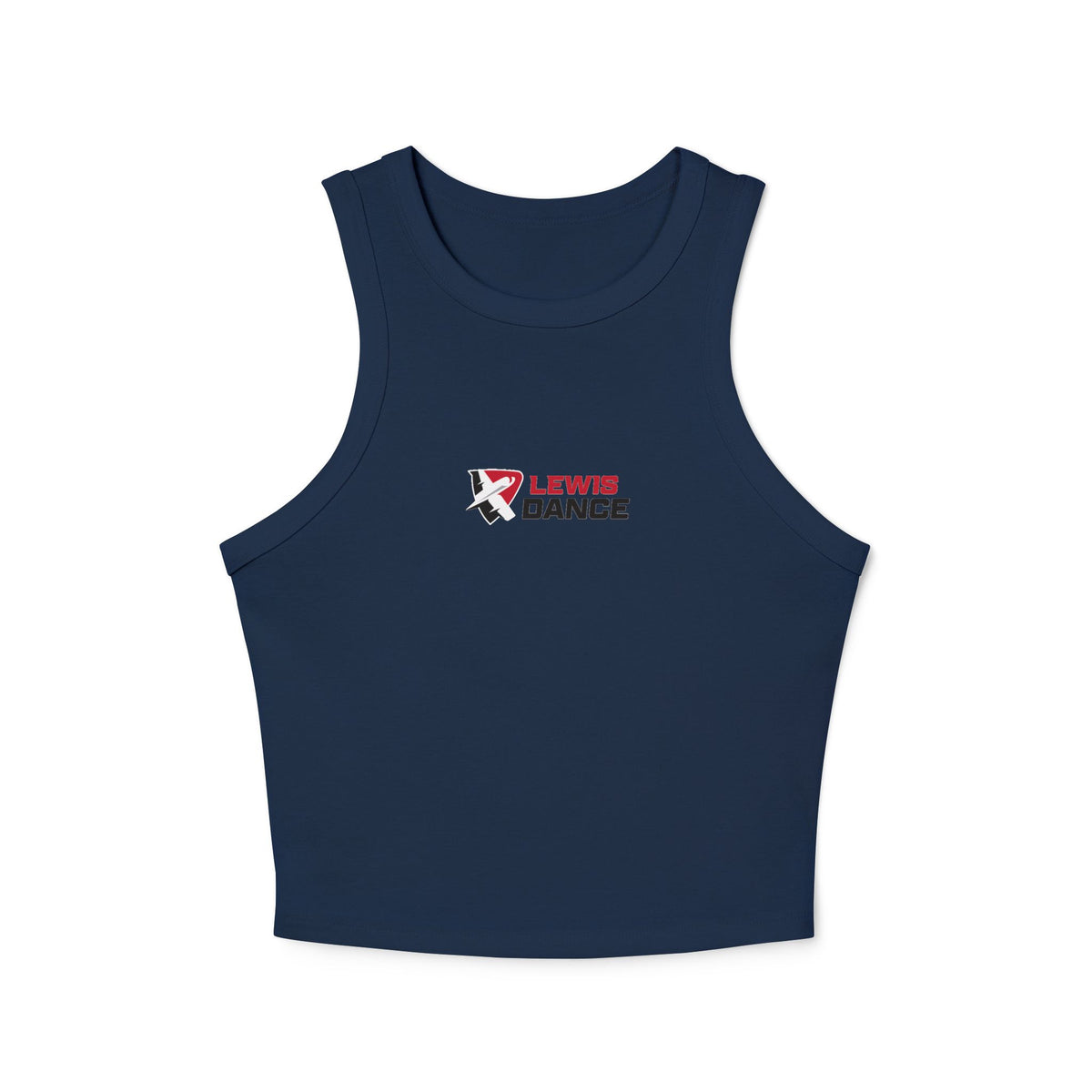 Flyerettes Script Logo Racer Tank Top | Lewis Dance Performance Crop Tank