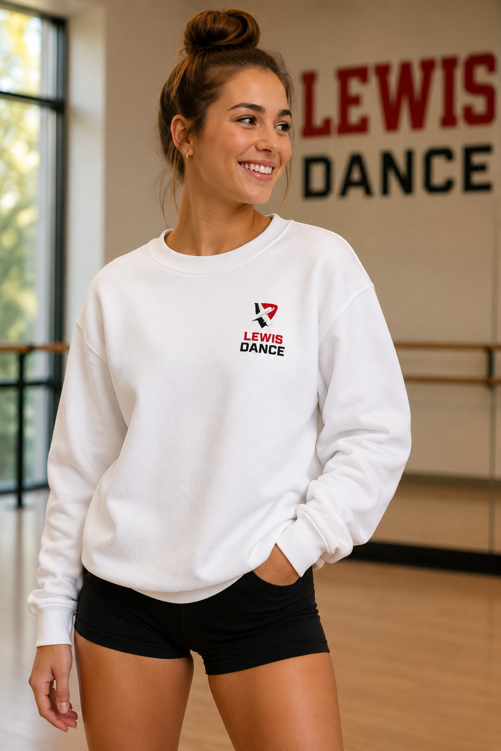 Lewis University Flyerettes Crewneck Sweatshirt — Women's Collegiate Dance Team Pullover