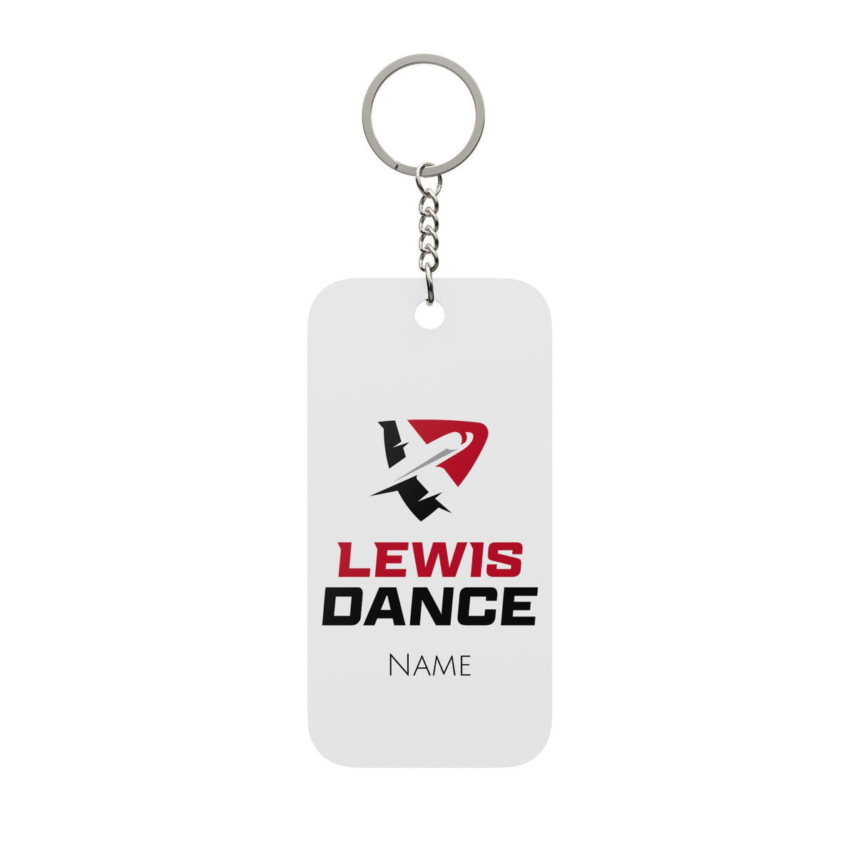 Lewis Dance Double-Sided Keychain Charm — Team Logo Dance Studio Gift