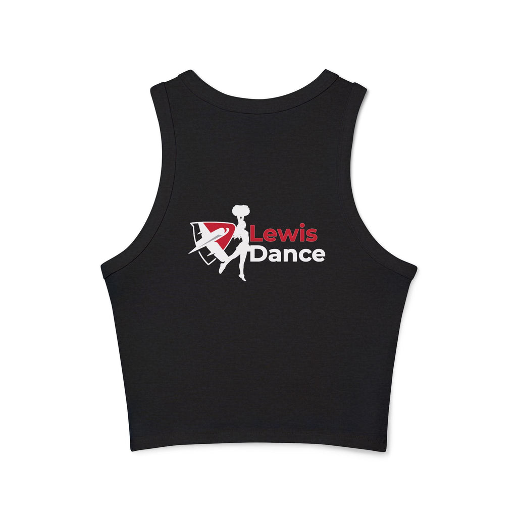 Flyerettes Script Logo Racer Tank Top | Lewis Dance Performance Crop Tank