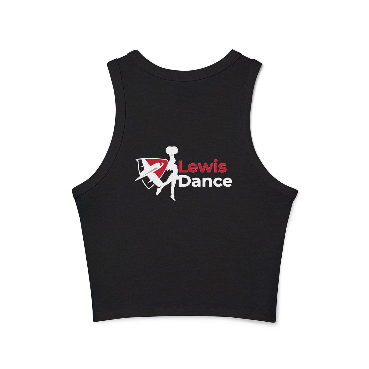 Flyerettes Script Logo Racer Tank Top | Lewis Dance Performance Crop Tank