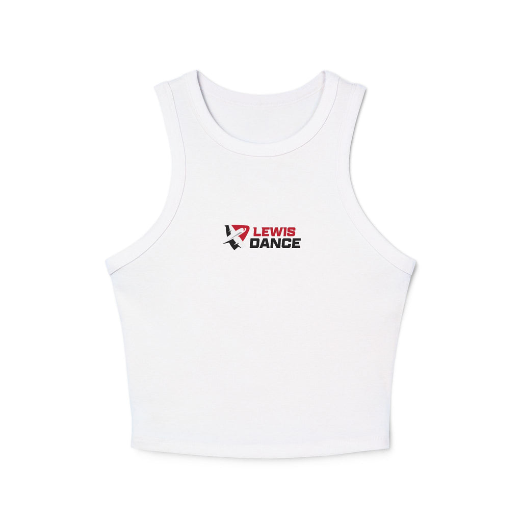 Flyerettes Script Logo Racer Tank Top | Lewis Dance Performance Crop Tank