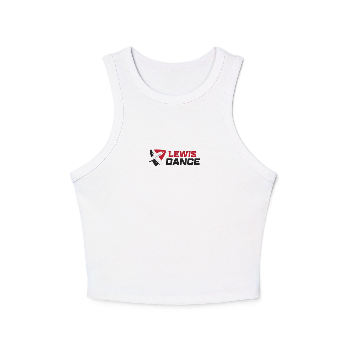 Flyerettes Script Logo Racer Tank Top | Lewis Dance Performance Crop Tank
