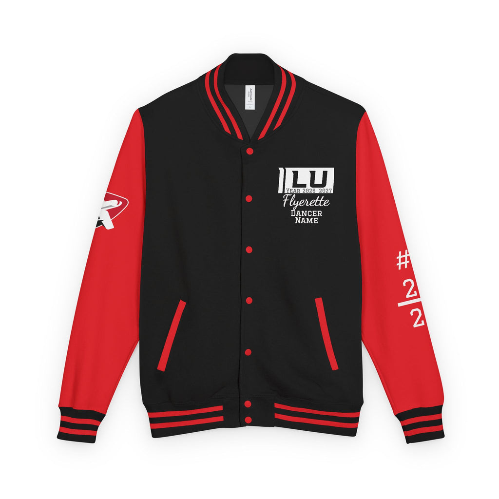 Lewis University Flyerettes Custom Letterman Jacket — Personalized Dance Team Varsity Jacket