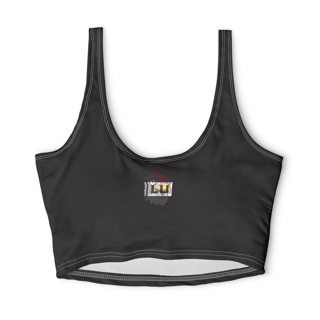 Lewis University Dance Women's Performance Crop Tank – Black Athletic Dance Bra