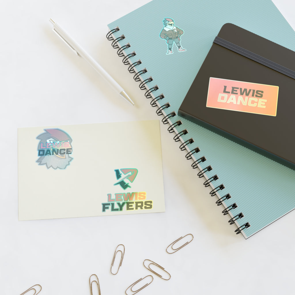 Lewis Dance & Flyers Sticker Sheet — School Spirit Logo Sticker Set