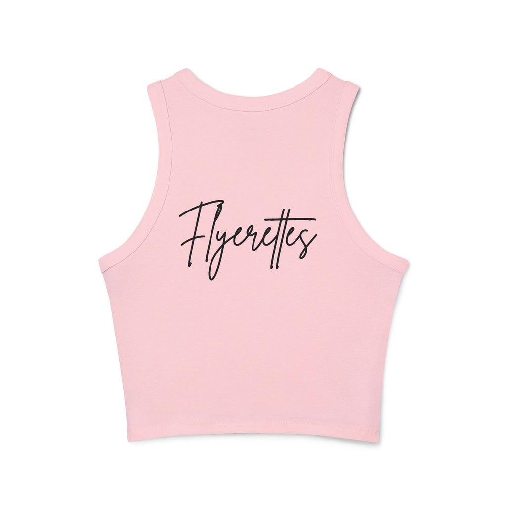 Flyerettes Script Logo Racer Tank Top | Lewis Dance Performance Crop Tank