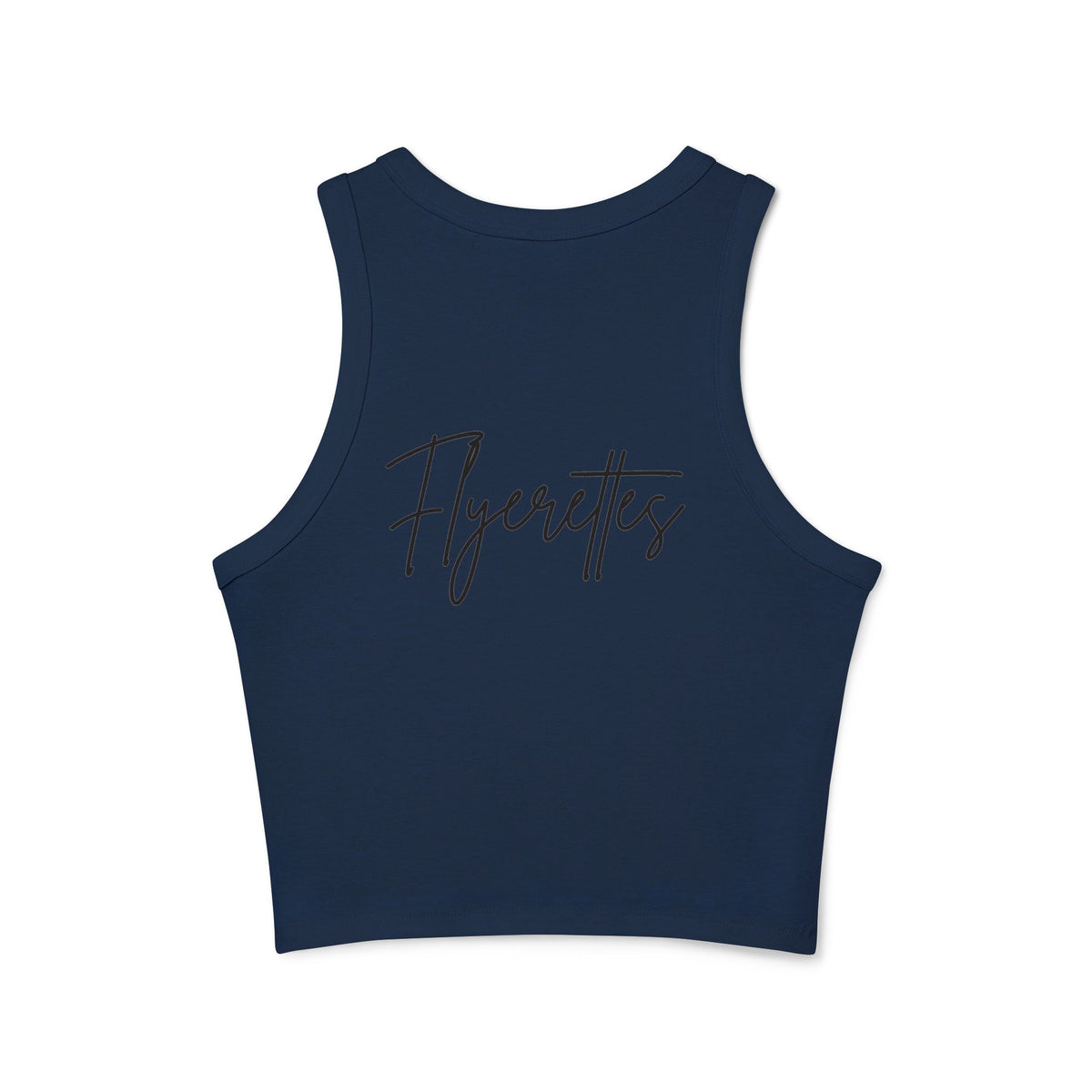 Flyerettes Script Logo Racer Tank Top | Lewis Dance Performance Crop Tank