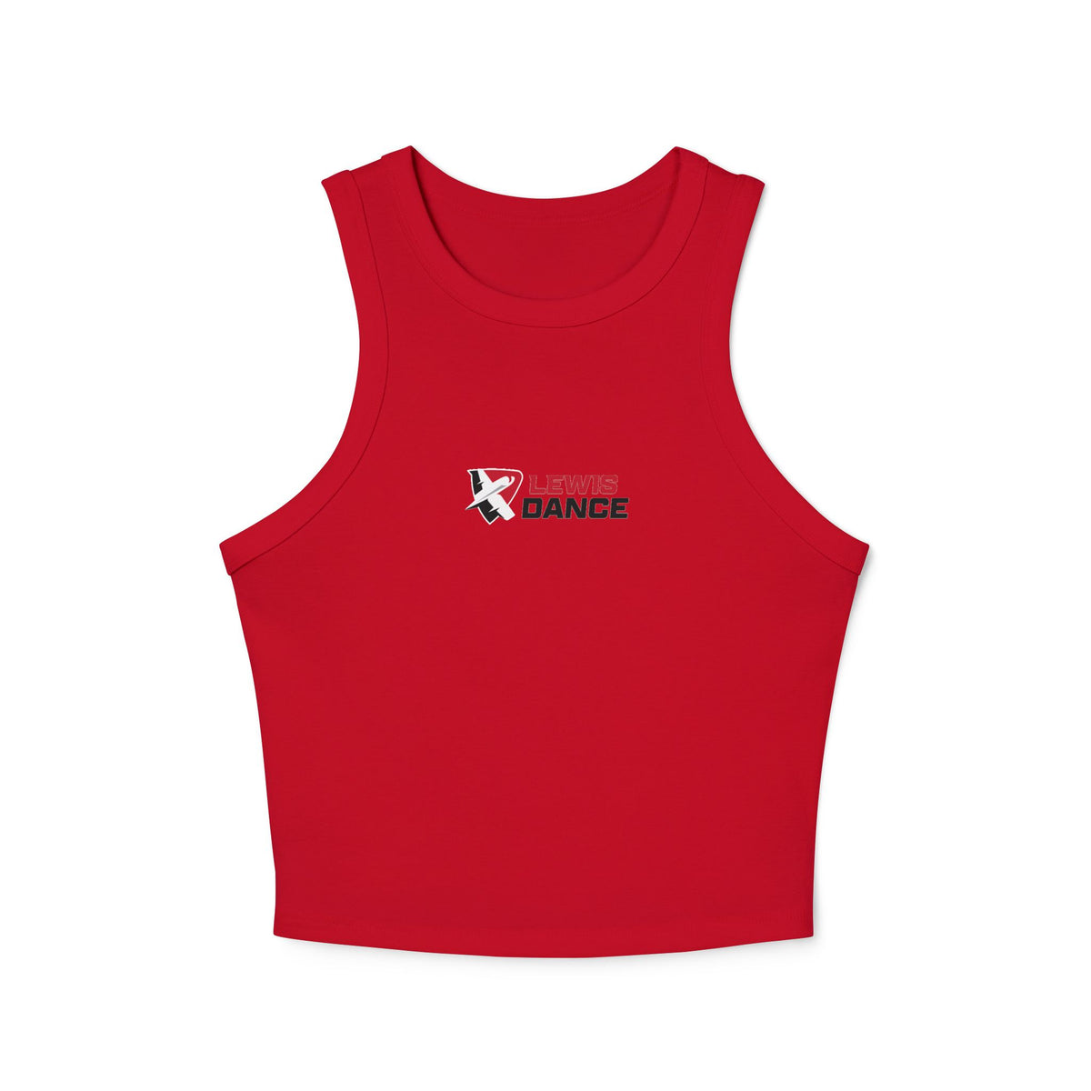 Flyerettes Script Logo Racer Tank Top | Lewis Dance Performance Crop Tank